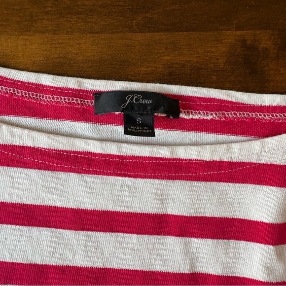 J. Crew Red and White Striped Top - Picture 2 of 6